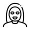 Woman Healthcare Mask Icon Outline Illustration