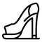 Woman heels icon outline vector. High female shoes
