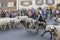 woman herdsmen in sheep flock at Alpine Cattle Drive, Rettenberg, Germany