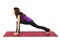 Woman in High Lunge Pose in Yoga