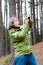 Woman hiker with a camera