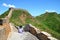 woman hiker with cross arms on Great Wall