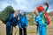 Woman hiker photographer