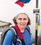 Woman hiker on the summit