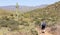 A Woman Hikes the Go John Trail, Arizona