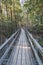 Woman Hiking on Boardwalk