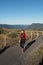 Woman hiking the Boundary Trail at Mount Saint Helens National Volcanic Monument.