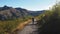 Woman hiking the Boundary Trail at Mount Saint Helens National Volcanic Monument.