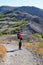 Woman hiking the Boundary Trail at Mount Saint Helens National Volcanic Monument.