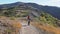 Woman hiking the Boundary Trail at Mount Saint Helens National Volcanic Monument.