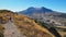 Woman hiking the Boundary Trail at Mount Saint Helens National Volcanic Monument.