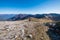 Woman hiking in Campocatino Mountain,Lazio, Italy