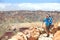 Woman hiking on volcano Teide, Tenerife