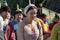 Woman in historical clothing at the Festival of the historical reconstruction of the Middle Ages