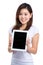 Woman hold digital tablet