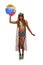 Woman Holding Beachball