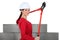 Woman holding bolt-cutters