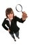 Woman Holding Magnifying Glass