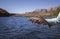 Woman Holding  Rainbow Trout Caught Fly Fishing At Lees Ferry