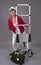 Woman holding a telescopic ladder