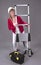 Woman holding a telescopic ladder