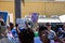 A woman holds a `God Bless Every Vote` sign in vote counting protest outside Broward County Supervisor of Elections office