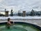 Woman in Hot Springs Pool with hot mineral healing water.