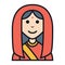 Woman india hindu sari avatar people character