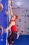 Woman Indoor Free Climbing