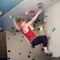 Woman Indoor Free Climbing