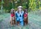 Woman with Irish Setter dogs