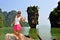 Woman at James Bond Island