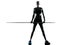 Woman Javelin thrower silhouette