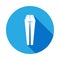 woman jeans icon with long shadow. Signs and symbols can be used for web, logo, mobile app, UI, UX