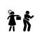 Woman, job, man, aggressive icon. Element of negative character traits icon. Premium quality graphic design icon. Signs and