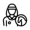 Woman Jockey Icon Vector Outline Illustration