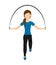 woman jump rope isolated icon design