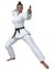 Woman in a karate pose