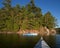 Woman Kayaking on Northern Lake