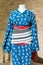 Woman Kimono costume on mannequin. Traditional Japanese Maiko dress. Geisha clothing.