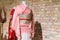 Woman Kimono costumes on mannequins. Traditional Japanese Samurai and Maiko dresses. Geisha clothing.