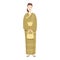 Woman kimono icon cartoon vector. Asian person