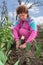 Woman on a kitchen garden