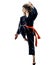 Woman Kung Fu Pencak Silat isolated