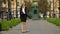 Woman lawyer with clipboard at the street of the city. Businesswoman