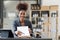 Woman lawyer working on a laptop. Legal law, advice and justice concept