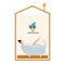 A woman lies in the bath, relax in the foam bath at home, the silhouette of the house. Concept: spending time at home on self-