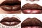 Woman Lips Closeup, Brown Lipstick, Chocolate Makeup, Beautiful Mouth Make-Up, Model Girl Lip