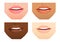 Woman lips different nations