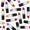 Woman Lipstick Seamless Pattern